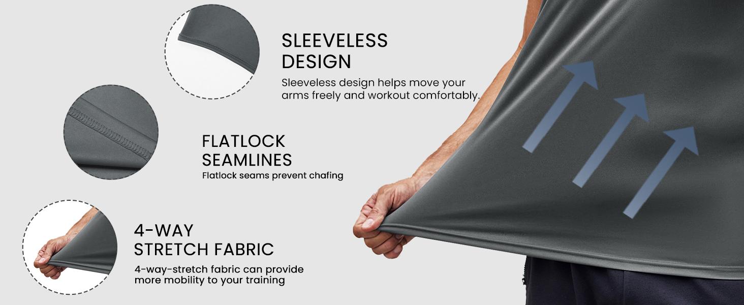 COOFANDY Mens Vests 1-3 Pack Workout Tank Top UPF 50+ Quick Dry Sleeveless Swim Shirt Gym Muscle Athletic Summer Beach T Shirts