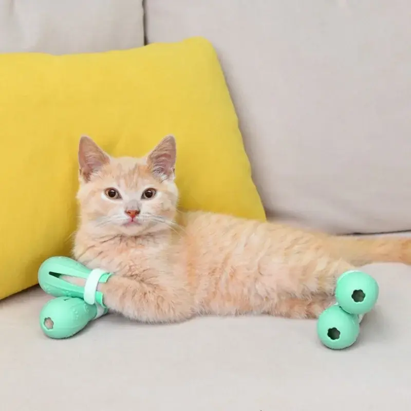 Cat Anti-Scratch Adjustable Bath Shoes for Grooming and Protection
