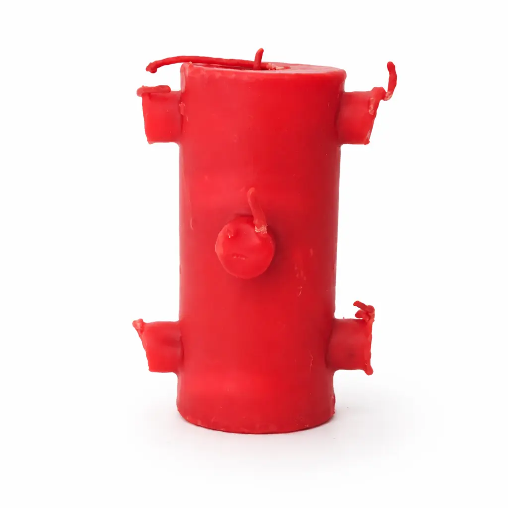 Red 7-Wick Ritualized Candle for Love Work