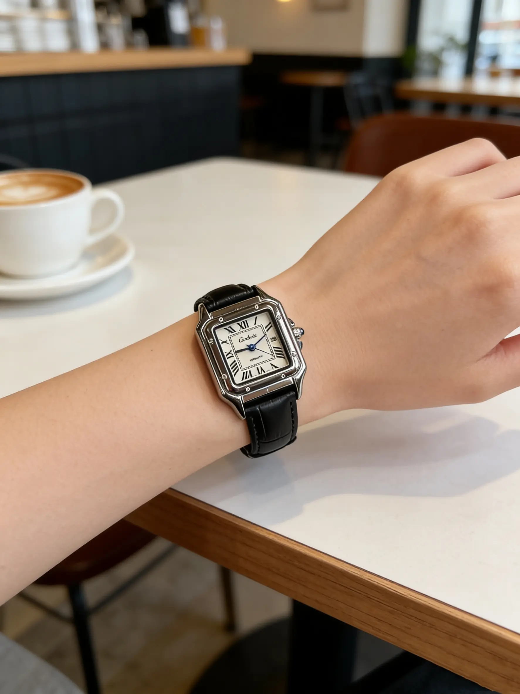 Vintage Square Quartz Watch Roman Numeral Dial Leather Strap Stainless Steel Case Waterproof Women's Casual Watch square dial wristwatch Gift for Girlfriend Wife