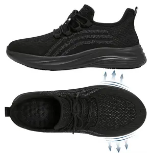 Casual black men's shoes, non slip, hands-free, waterproof, breathable, odor proof, comfortable to wear, suitable for waiters and workers, daily casual, multiple sizes to choose from