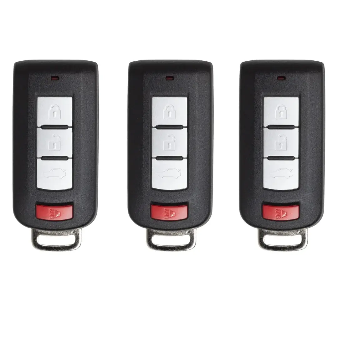 3 X 2008-2020 Mitsubishi Lancer / Outlander / 4-Button Smart Key / PN: 8637B885 / OUC644M-KEY-N (AFTERMARKET) (BUNDLE OF 3)