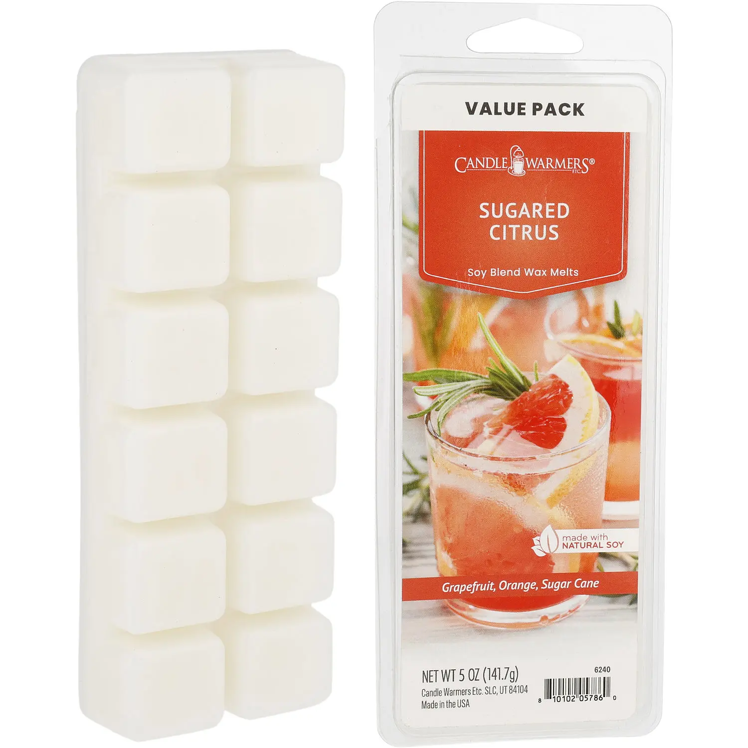 Candle Warmers Sugared Citrus By Candle Warmers Soy Blend Wax Melts For Unisex