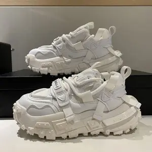 UYCEKK Shoes For Men European Black Knight Thick-soled Dad Shoes 2026 Summer New Anti-slip Tire-soled Sporty And Casual Forrest Gump Shoes Trend