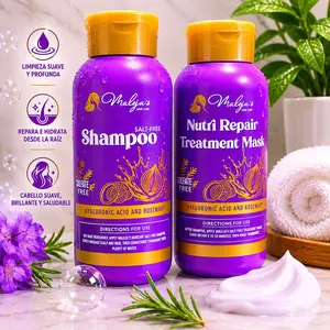 Shampoo and Nutri repair treatment mask with onion, acid hyaluronic and rosemary