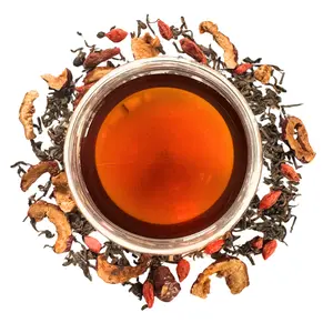 Organic Goji-Jujube Fermented Pu-erh Tea - Gut Health - Rich in Probiotics - Aids Bloating & Bowel Movements & After Meal Tea