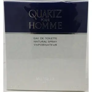 Molyneux Quartz Pour Homme Men's EDT Cologne - 3.38 fl oz, Bergamot Clove & Jasmine Vetiver Scent, Daywear Use, New in Box, Jasmine Men's Fragrance, Blackcurrant Men's Fragrance