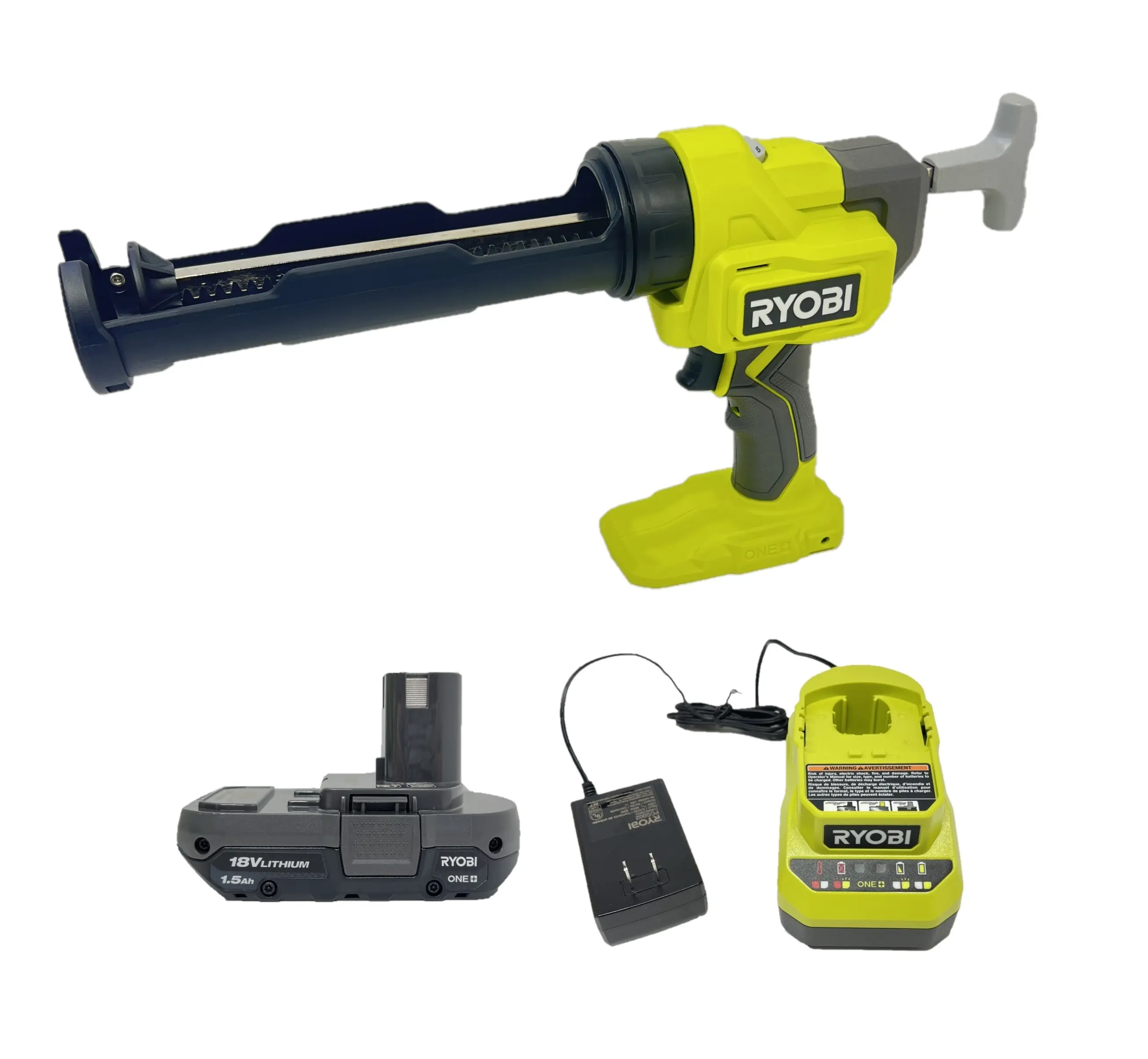 Ryobi 18 Volt PCL901 Cordless 10 oz. Caulk & Adhesive Gun Kit with Battery and Charger