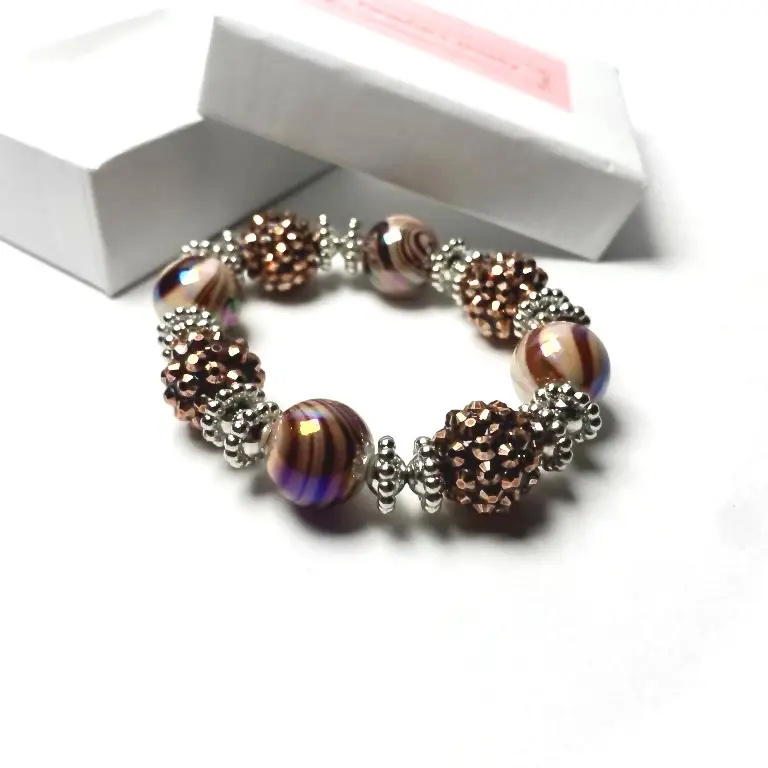 Maroon Marble Bracelet for Women - Fashion Accessory