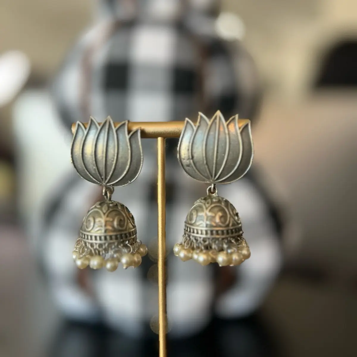 Lotus jhumka