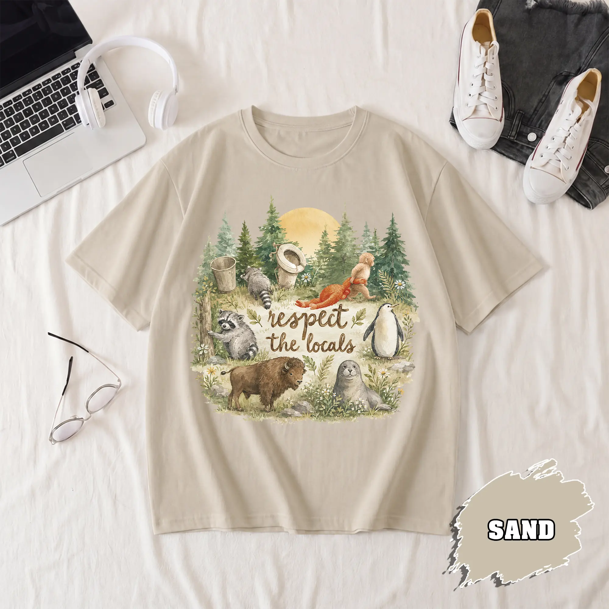 Respect The Locals T-Shirt, Funny Animal Sweatshirt, Hoodie