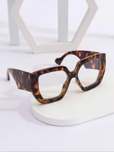 Simple Anti-blue Light Eyeglasses for Everyday Use, Basic Flat Frame Stylish Square Frames Fashion Eyeglasses for Women & Men, Fashion Eyeglasses for Work, Daily Clothing Decor, Perfect for Student Daily Use