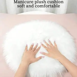 30*30cm Round Nail Art Photography Props, Nail Display Mat, Plush Live Streaming Decor, Nail Art Supplies, Nail Art Accessories, Nail Tools, Nail Art Tools, Back To School Season, DIY Nail Art, Nail Art, Nail Art Manicure, Nail Sticker Tools