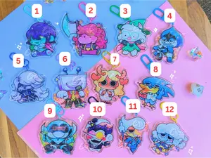 DELTARUNE Keychains, deltarune charm ft. Kris, Ralsei, Susie, Lancer, Rouxls Kaard, Queen, Spamton, Tenna, Elnina, etc
