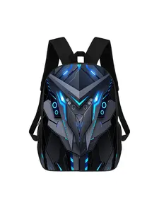 Cool Mask Pattern Backpack: a Casual Bag Suitable for Both Men And Women - Lightweight, Zipper Design, Adjustable Shoulder Straps, Vibrant Print Colors, Easy And Multifunctional Travel Backpack