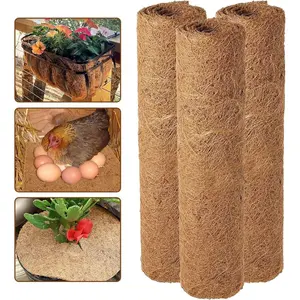 Round Coconut Coir Mat, Needle-Punched Coir Pad for Flower Pot, Weed Control & Dustproof Plant Pot Cover, Garden Accessories