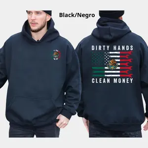 American And Mexican Flag Hoodie, Blue Collar Workwear Hoodie, Blue Collar Men's Graphics Shirt, Mexican Dad Gifts, Workwear Graphics Hoodie, Casual Mens Wear