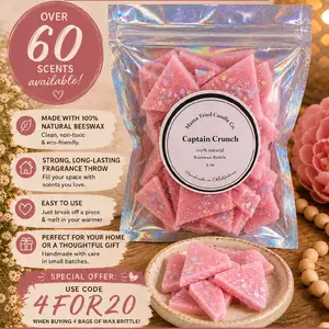 BUILD YOUR BOX LIVE!  Highly Scented Beeswax Brittle, 4-Pack Box set