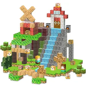 Magnetic Building Blocks, Forest Adventure Theme 3D Puzzle Cubes - Magnetic Tiles Set, Creative Building Blocks, Nature Exploration STEM Toys for Boys & Girls, DIY Wildlife Scene Brain Teasers, Ideal Educational Gift for Kids Ages 3-8