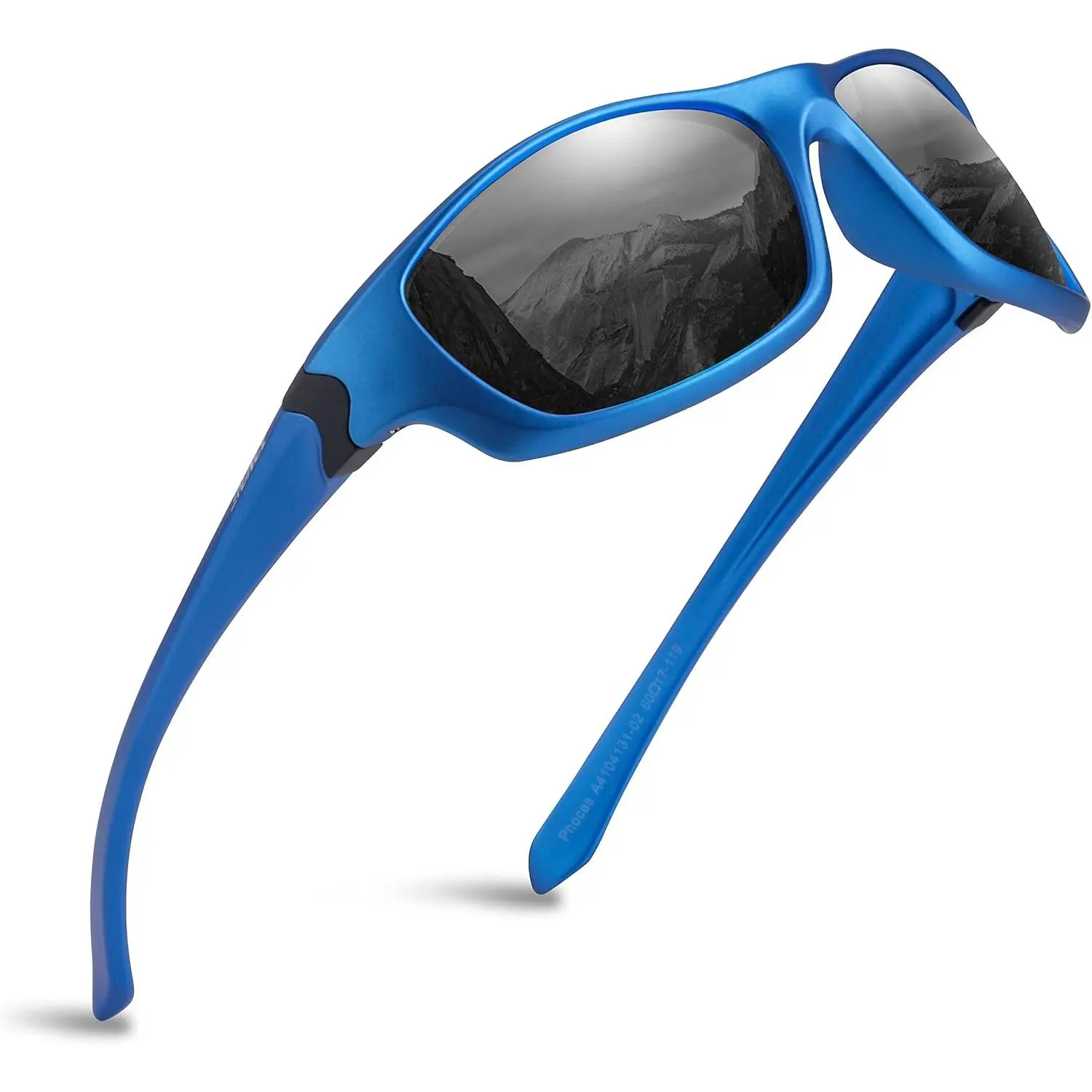 RUNCL Polarized Male Fishing Sunglasses, Ultralight Floating Wrap-Around Frame with TAC Anti-Glare UV400 Shield UV-Protection Lens for Cycling, Eyes Protection, Wraparound, Multi-Sports, Abrasion Resistant, Comfortable To Wear, Ergonomic Design