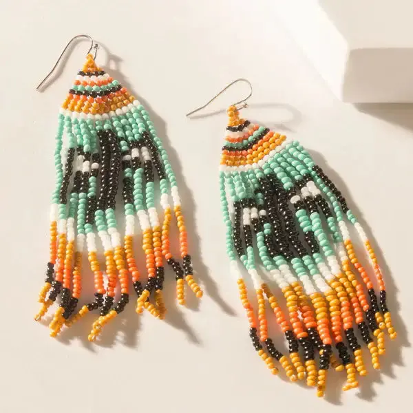 The Eagle Spoke Beaded Earrings