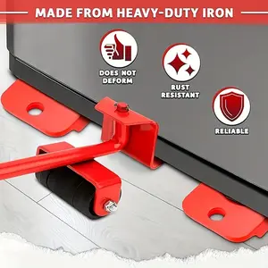 Heavy-Duty Moving Dolly Cart | 360° Swivel Wheels & Ergonomic Handle - Furniture & Refrigerator Mover for Easy Transport home moving kit