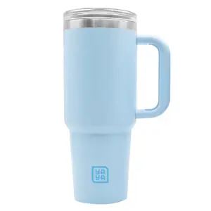 YAYA Adult Tumbler with 2-in-1 Straw, Portable Stainless Steel Tumbler with Silicone Straw, Spill-Proof Lid, Double Insulated for Cold Drinks, 30-40oz