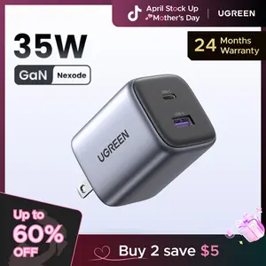 UGREEN Nexode 35W Super Fast Charger. Fits iPhone 17,16,15 Pro Max, Samsung S25 Ultra & more. GaN tech. Charging wonder!--tiktokshopstockup,mothersdaygift