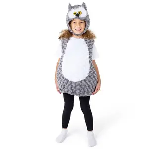 Plush Owl Costume Dress For Toddlers | Baby Romper with Hood & Tunic For Halloween, Dress Up & Animal Theme Party - Cute Baby Costume for Boys & Girls