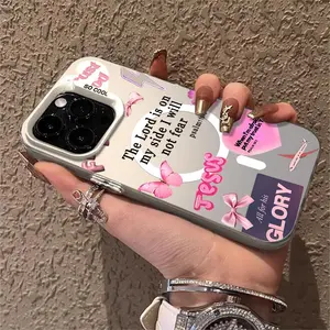 Faith Over Fear Psalm Pattern Acrylic TPU Magnetic mobile phone case applicable for iPhone 16ProMax 15 14 13 12 11 Plus cases durable shockproof protection urban sophisticated phone case cute nic natalie reynolds mosnovo  protective case