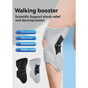 New Upgrade Elderly Stair Climbing Leg Exoskeleton Walking Aid Knee Joint Support, Sports Knee Brace, Sporty Lace-Up Design, Random Print, All Seasons