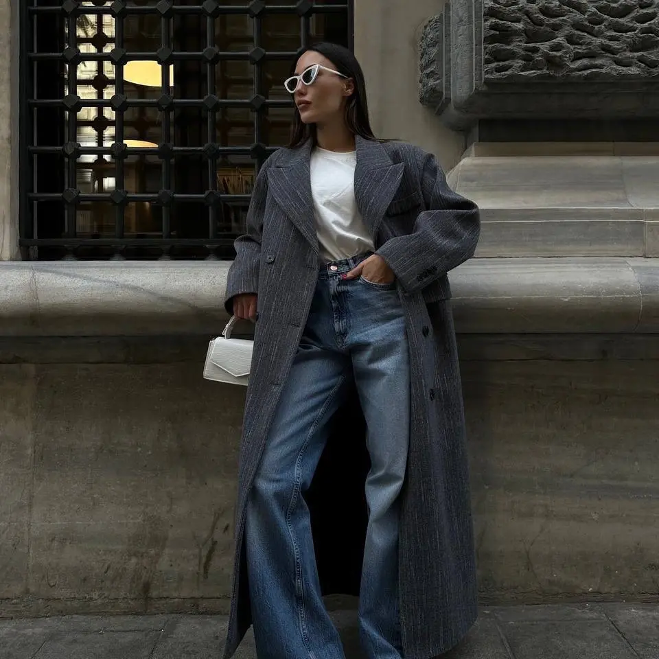 Oversized Double Breasted Coat