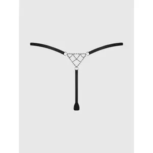 Frederick's Of Hollywood Rising Star Rhinestone Net Back G-String