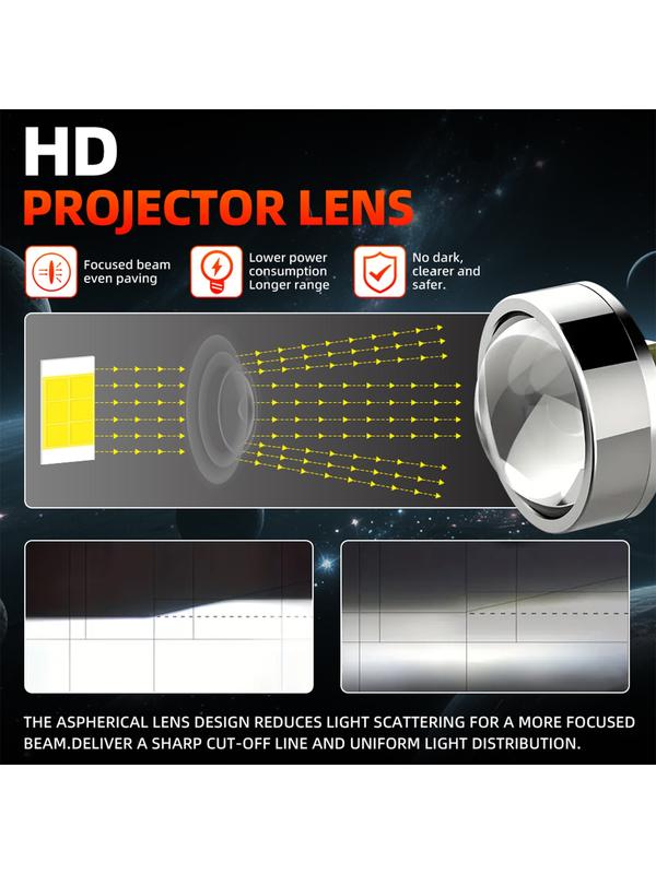 2 Pack H7 H4 H9/H11 9005/HB3 9006/HB4 LED Car Headlight Bulbs 12-24V No Canbus Error High and Low Beam Automotive Lens with Aviation Aluminum Heat Dissipation Fan Plug and Play for Cars Trucks SUVs Truck Lighting Solution Modern Headlight Upgrade