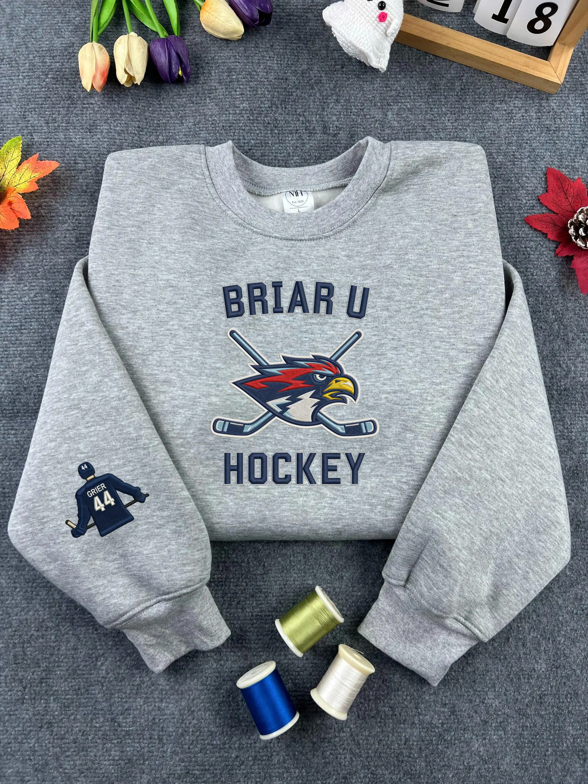 Off- Campus Embroidered Quarter Sweatshirt, Briar University Shirt, Off Campus Merch