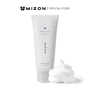 MIZON Hyalugen Gel-to-Foam Cleanser – Collagen & Hyaluronic Acid Hydrating Face Wash | Gentle Korean Skincare for Dry & Sensitive Skin (100 ml / 3.38 fl oz)