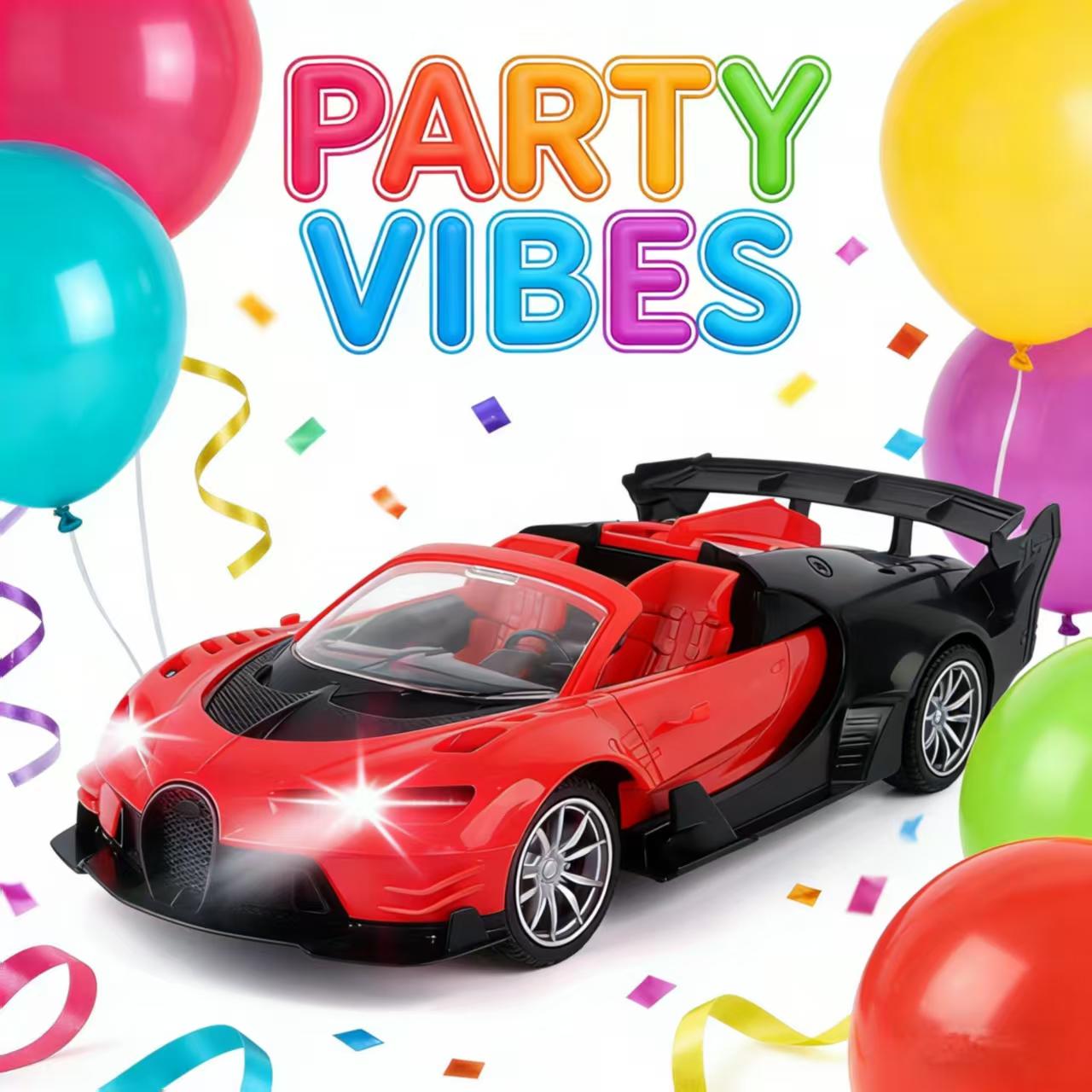 All-Age RC Convertible,Family Game Nights & Playdates,Blue, Red & Neon Green Remote Control Supercars for Birthday Gifts & Presents