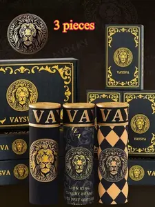 Men's Lion Head Gift Box Set, Luxurious Underwear, Massage Granules, Breathable High Elasticity, Casual Wear, Underwear Sets, Stretchy Boxer Briefs