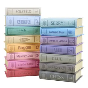 WS Game Company Collection of 15 Vintage Bookshelf Board Games Including Scrabble, Monopoly, Clue, Yahtzee, Chess, Boggle, Candy Land, Connect Four, & Sorry! - Classic Family Games for Kids & Adults