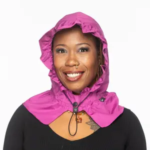 Waterproof Rain Cap for Women – Purple Drizzle RainCap with Hidden Pocket