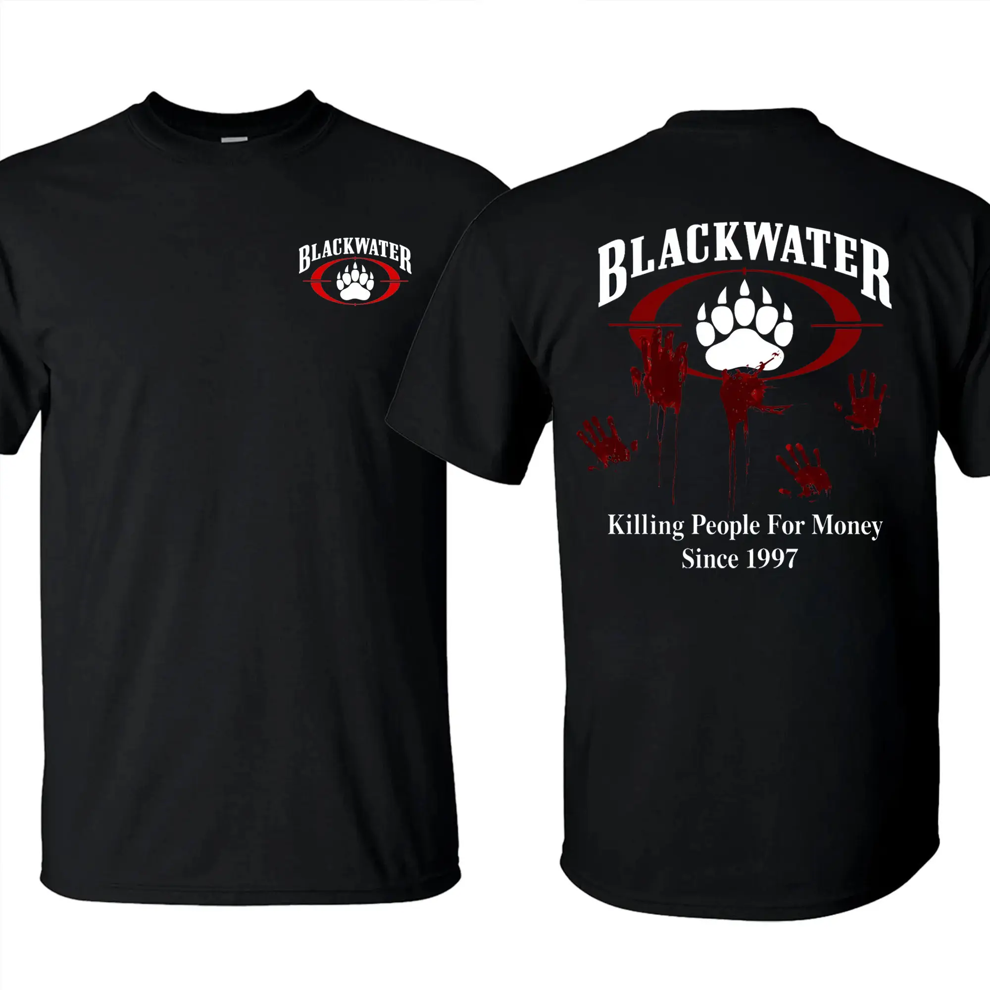DOMINIAN Blackwater Bear Paw T-Shirt Tactical Graphic Tee Unisex Men Women Streetwear