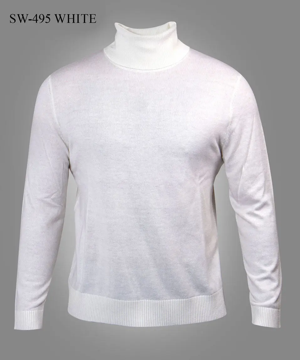 Prestige SW-495 White Turtle Neck Sweater
