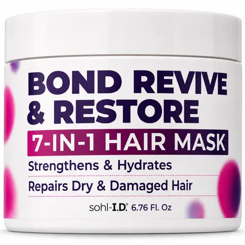 sohl-I.D. Hair Mask for Dry & Damaged Hair – Deep Conditioning Repair Treatment to Restore Smoothness & Shine – Moisturizing Hair Mask with Vitamins B3, B5, B7, C & E – Vegan & Cruelty-Free 6.76 fl oz
