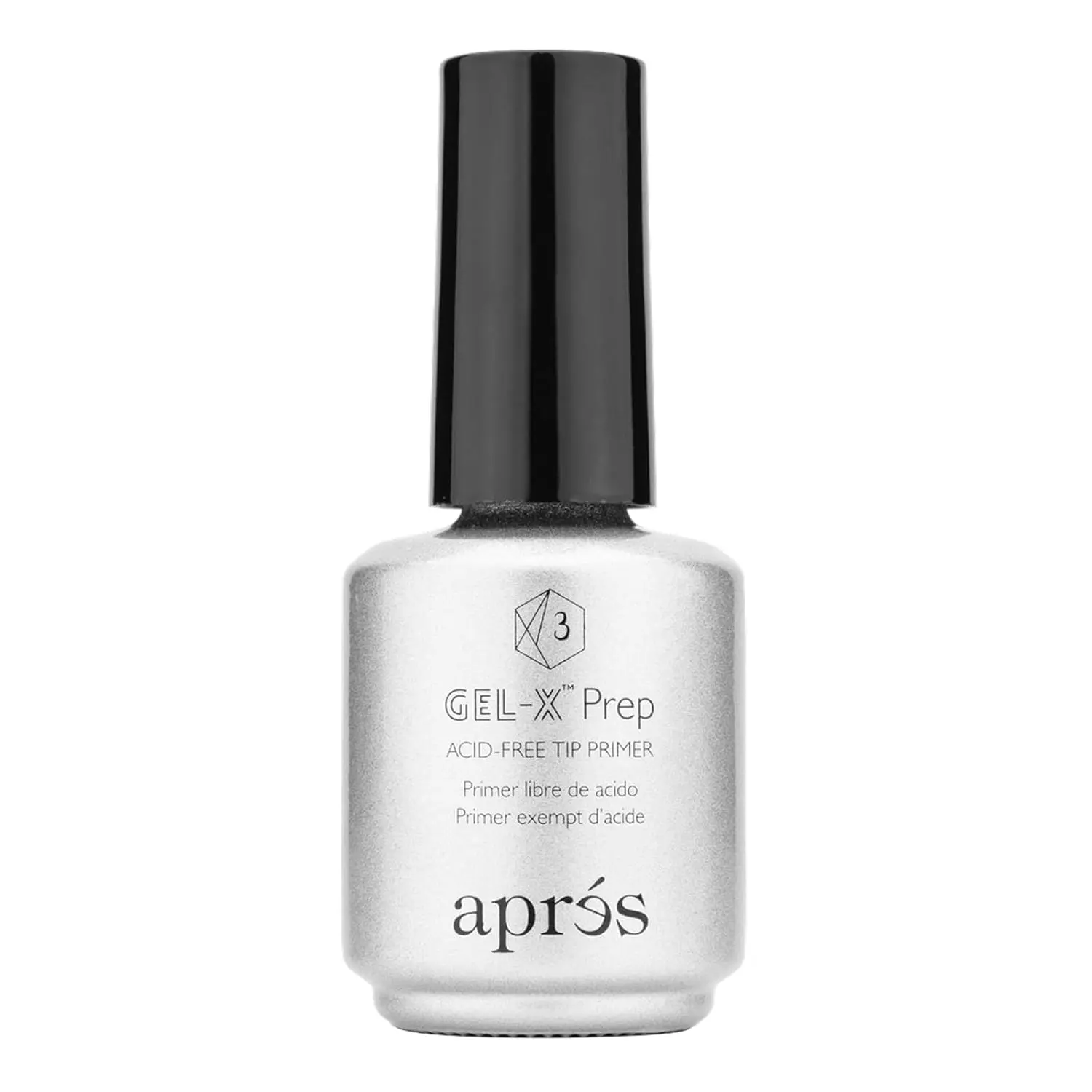 APRÉS Acid-Free Cosmetic Prep Tip Primer - 15ml Etching Solution for Nail Art, Gel Adhesion Enhancement & Polish Compatibility, Single Manicure Product