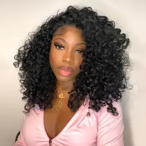 Mscoco Hair  Invisible Hairline 100% Human Hair 3 IN 1 Bouncy Deep Burmese curly Adjustable drawstring  Half Wig V-part Wig Seamless Flip Over Wig Beginner Friendly