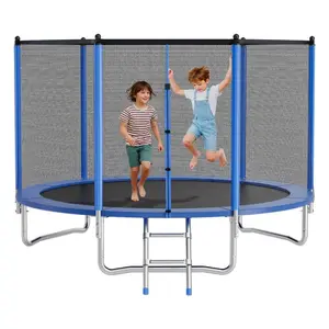 VEVOR Outdoor Trampoline, 15FT Round Recreational Trampoline with Enclosure Net, ASTM Approved, Heavy Duty Trampolines, Max 470 lbs Weight Capacity, Anti - Rust Backyard Trampolines for Kids AdultsVEVOR Super Brand Day