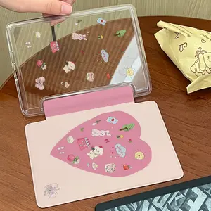 Pastel Cartoon Case for Kindle Paperwhite 1-6/11th Gen, Clear Acrylic Back, Smart Auto Wake/sleep Feature, Stylish E-Reader Cover, Kindle Accessories