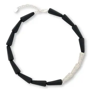 MarlaWynne Marla Wynne Occasions Connections Crystal and Black Triangle Necklace