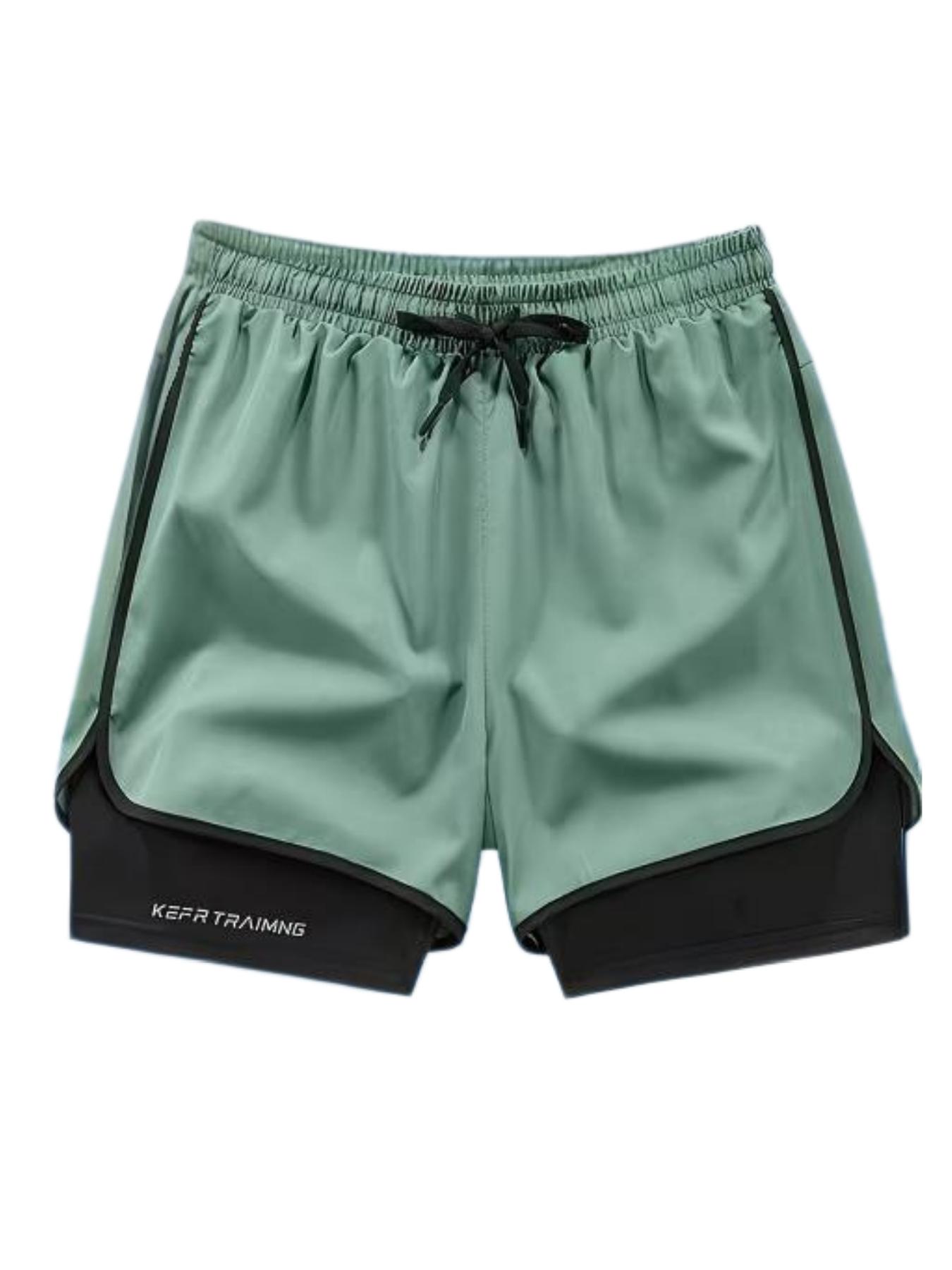 Men’s quick-dry outdoor sports shorts, breathable and comfortable, with pockets and drawstring, elastic waistband, suitable for outdoor fitness activities.