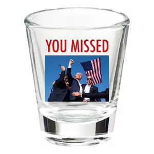 Trump presidency, gifts or party favors, republican drink ware, photograph on shot glass Drinkware